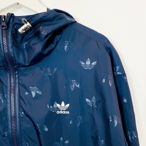 Adidas Blue Half Zip Wind Breaker Jacket - Picture 4 of 4